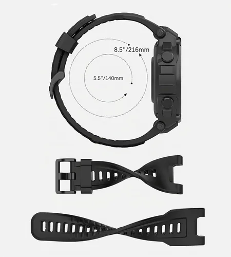 Vista 3 de Paquete de 2 correas impermeables compatibles con Amazfit T-Rex Pro Watch, correa de repuesto de silicona suave para reloj inteligente Amazfit