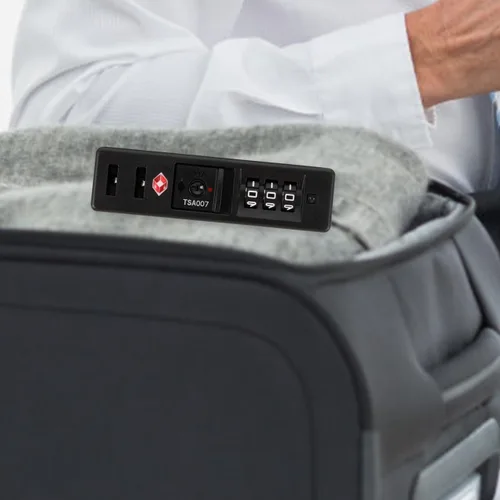 Vista 5 de Baluue Cerraduras de viaje aprobadas por la TSA para equipaje, cerradura de combinación de código de contraseña de 3 dígitos, código de aduana