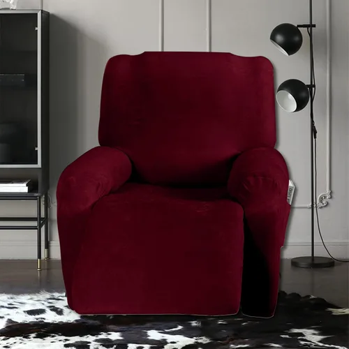 Vista 2 de IMYOGI Fundas para sofá de alta elasticidad de terciopelo para sofá reclinable de 1, 2 y 3 plazas, protector de muebles con parte inferior elástica