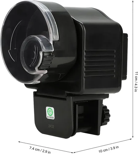 Vista 5 de Plplaaoo Comedero automático de peces para acuario Alimentador automático de peces a pilas con control de porciones ajustable Temporizador