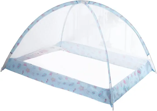 Vista 2 de Mosquitera para cuna, toldo de red transpirable para cuna, tamaño universal, protección plegable, cubierta de red de malla arqueada para cuna