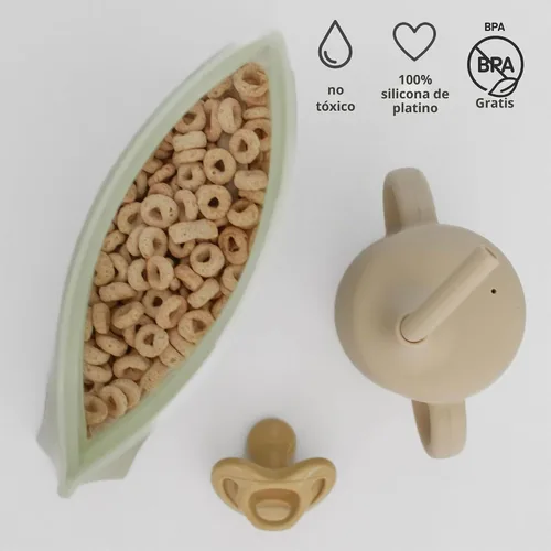 Vista 5 de Lotus Bolsas de silicona reutilizables para almacenamiento de alimentos, sin BPA, aptas para microondas y lavavajillas, bolsas de silicona