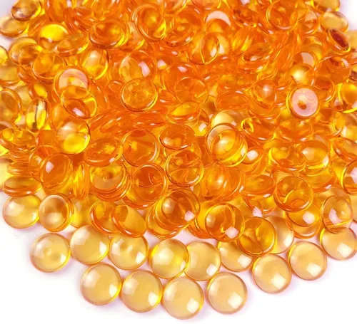 Vista 10 de HappyFiller 1200 PCS gemas acrílicas planas tipo canicas de 0.6" color morado brillante para rellenos de jarrones, confeti de fiesta, centros