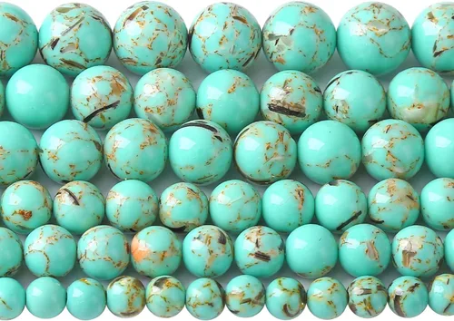 Vista 71 de 4MM 86 piezas Cuentas sueltas de piedra natural de amazonita calcedonia para hacer joyería DIY Pulsera Collar 1 hebra