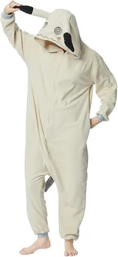Vista 4 de OGU' DEAL Mimikyu - Disfraz de cosplay para adultos, pijama de una sola pieza para hombres y mujeres, cierre de cremallera