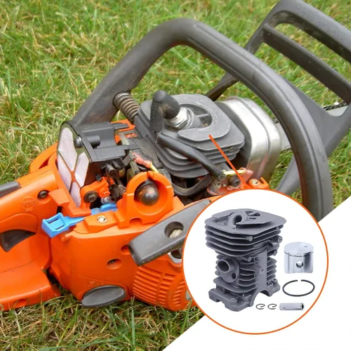 Vista 6 de Kit de carburador de pistón de cilindro de 1.575 in para motosierra Husqvarna 142 141 137 136 530069941, 530071987, 530019172, 530035482, 530029811