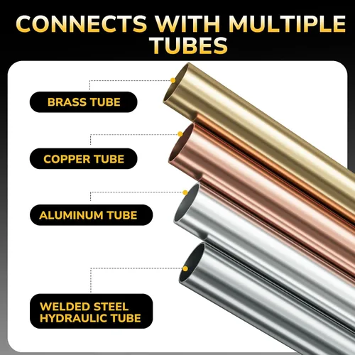 Vista 3 de 1/4" Flare x 1/4" NPT Macho Latón Tubo de Conexión, Media Unión de Acoplamiento, Adaptador de gas, Conector de tubo de latón duradero