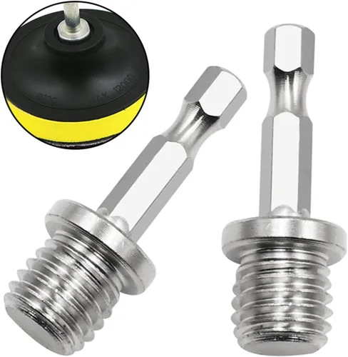 Vista 3 de Adaptador de taladro hexagonal Conector de carpintería M14 Llave eléctrica de división Adapta tu taladro eléctrico a alto par de enchufes de taladro