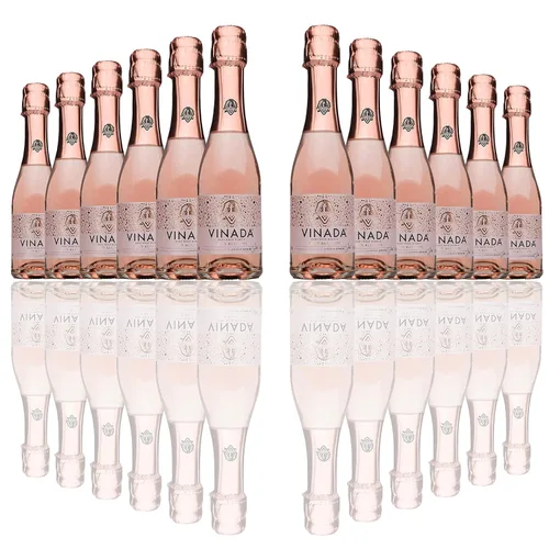 Vista 10 de VINADA - Crispy Chardonnay Mini - Vino Cero Alcohol - 6.8 fl oz (12 Botellas de Vidrio)