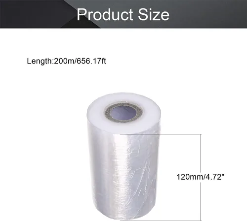 Vista 2 de Othmro Película elástica de 4.7 in x 656.2 ft, película elástica de plástico duradero, rollo de envoltura retráctil resistente para mudanzas
