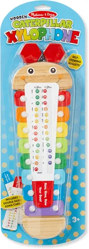 Vista 6 de Xilófono de ciempiés Melissa & Doug, un juguete musical con mazos de madera