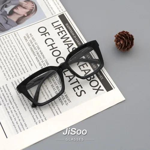 Vista 6 de JiSoo Oversized Reading Glasses for Women, Stylish Designer Large Readers Oprah Style with Spring Hinge