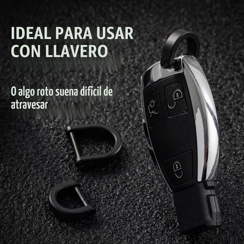 Vista 4 de KeyUnity KA17 Titanium D Ring Key Shackle, U Shape Key Ring Horseshoe Clasp for Car Fob, DIY Leather Key Organizer Keychain Negro
