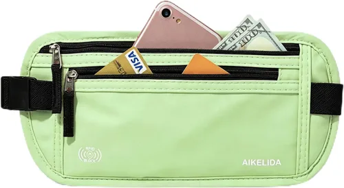 Vista 23 de Cinturón de dinero para pasaporte para mujeres y hombres - Cartera de viaje Negro