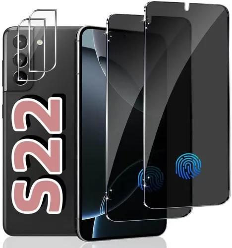 Vista 16 de 2 Pack For Galaxy S23 Privacy Screen Protector With 2 Pack Camera Lens Protector, Anti Spy Private Tempered Glass Film 9H Hardness, Anti