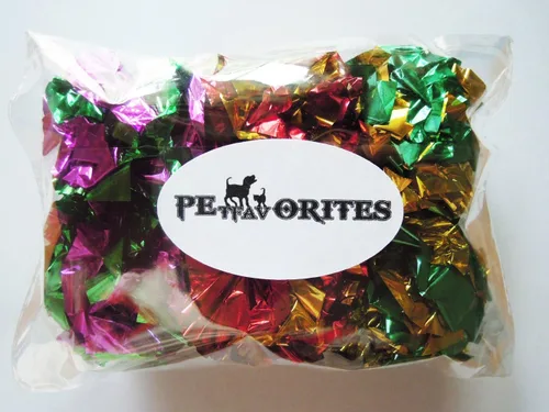 Vista 2 de Bolas arrugadas de Mylar originales para gatos, paquete de 6