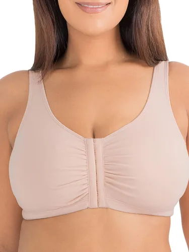 Vista 16 de Fruit of the Loom Sujetador de algodón con cierre frontal múltiple para mujer