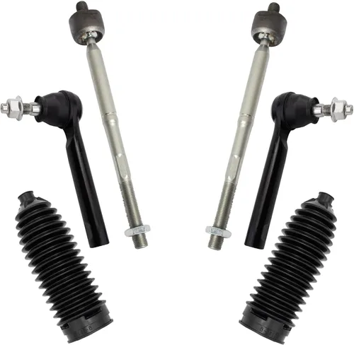 Vista 78 de TRQ Kit de dirección delantera con barra de acoplamiento de fuelle de piñón y cremallera compatible con Toyota Echo 2000-2005