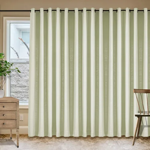 Vista 12 de Frelement Cortinas de lino de lino de bronce con ojales para interiores, tratamiento de ventanas para sala de estar, dormitorio, habitación