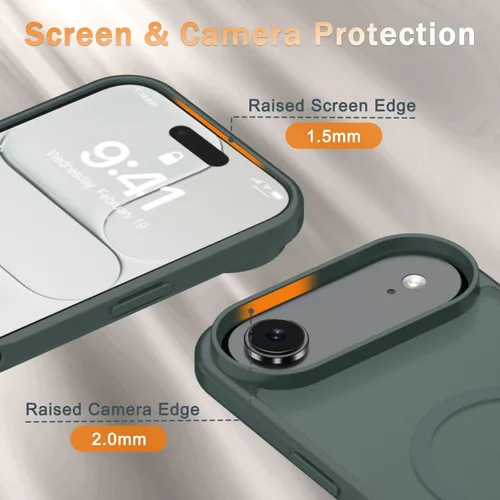 Vista 1082 de Funda para Google Pixel 10 Pro XL, cubierta magnética mate, color negro Fit for MagSafe, Screen Protector included, Shockproof Military Grade