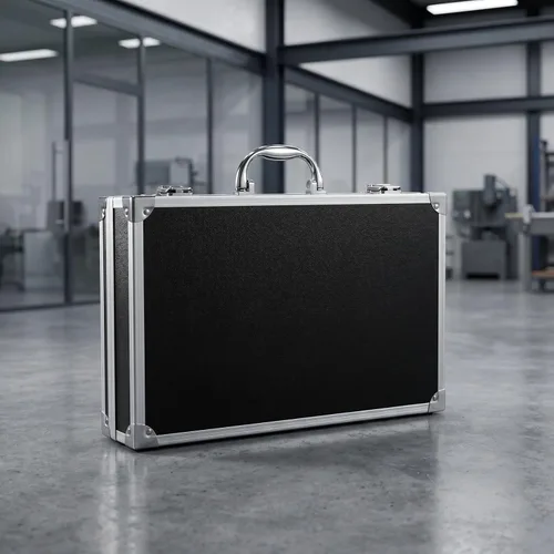 Vista 6 de DOITOOL Caja de herramientas de aleación de aluminio, estuche de herramientas portátil de gran capacidad con asa y cierre de seguridad para Negro
