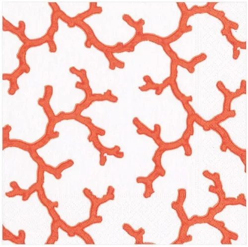 Vista 2 de Caspari Servilletas de papel del mar de coral, 20 por paquete (14560L)