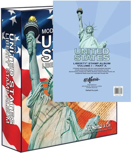Vista 8 de Harris USA Liberty sello álbum con imágenes/ilustraciones parte A 1847-1994 Carpeta de páginas y libertad