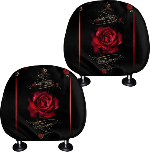 Vista 15 de Funda universal para reposacabezas de auto con estampado de vaca azteca, girasol, 2 piezas, funda universal para reposacabezas de asiento
