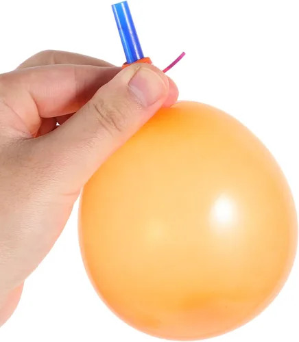 Vista 3 de BESTOYARD 100 globos musicales con purpurina mixta con flecos metálicos ruidos para niños, lindos silbatos para Halloween, fiesta de Navidad