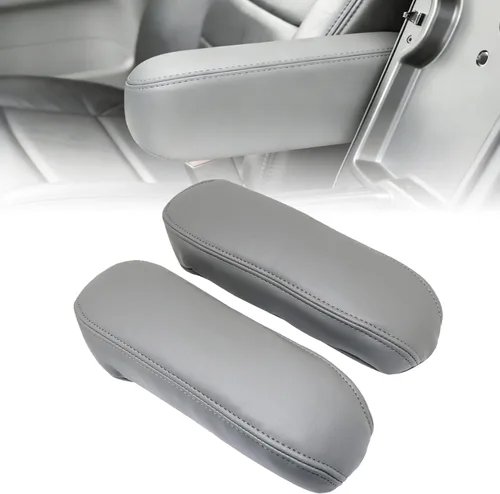 Vista 11 de NLQR 2 piezas fundas de repuesto para reposabrazos de asiento de cuero negro compatibles con Ford F150 F250 F350 F450 F550 Excursion 1999 2000 2001