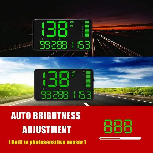 Vista 7 de Kingneed - Pantalla original universal de GPS con velocímetro y odómetro digital para automóvil, la velocidad aparece en entalla en millas por hora