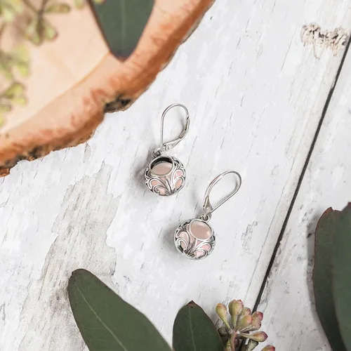 Vista 69 de Bottled Up Designs Aretes de encaje vintage hechos a mano, plata esterlina, ecológicos, fabricados en Estados Unidos, regalos de cumpleaños, día
