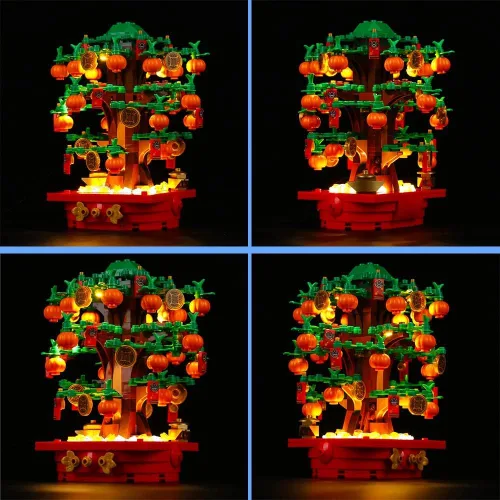 Vista 3 de VONADO Kit de luces LED compatible con set de árbol del dinero Lego 40648 (sin modelo), kit de iluminación para construcción compatible con Lego