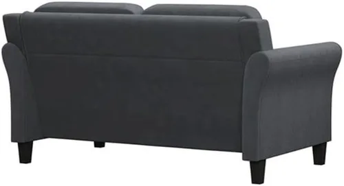Vista 8 de Hawthorne Collections Sofá biplaza de tapicería duradera de microfibra de fácil montaje de transición en gris oscuro