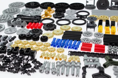 Vista 3 de ASTEM 270PCS Technic-Parts.Gear-Differential-Gearbox-Rack, Pin-Connector Eje Cruz Eje Conector-Pieza-Conjunto de Cadena-Enganche-Pins Conector