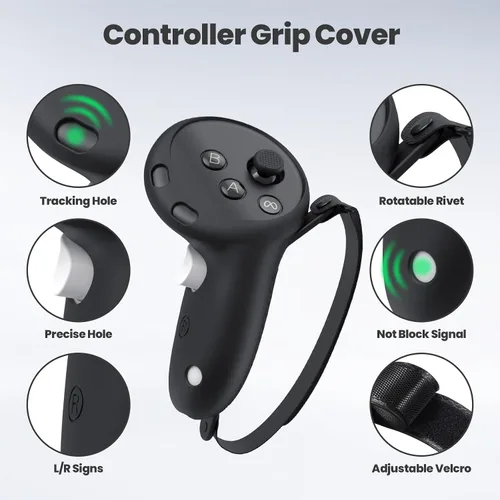 Vista 7 de KANG YU Funda de transporte rígida compatible con MetaOculus Quest 3, juegos de bolsas de transporte con cómoda correa para la cabeza, cubierta