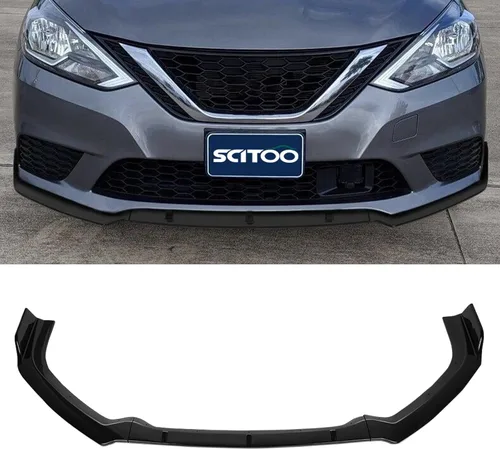 Vista 12 de SCITOO Alerón de borde de parachoques delantero mate negro para Ford Focus ST años 2013-2014 - Spoiler frontal de polipropileno