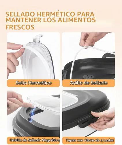 Vista 3 de 30-35 Lbs Contenedor de almacenamiento de alimentos para perros Negro