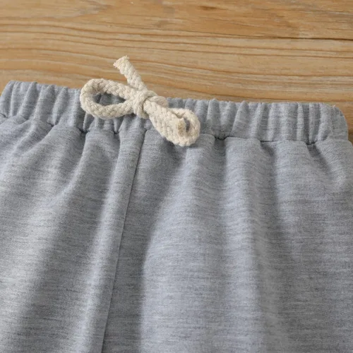 Vista 3 de PATPAT Pantalones deportivos de cintura elástica para bebés, pantalones deportivos sólidos para bebés, pantalones deportivos de meter