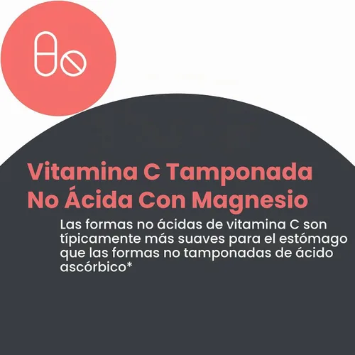 Vista 7 de ARG Vitamina C tamponada con ascorbato de magnesio 1000 mg, 100 cápsulas