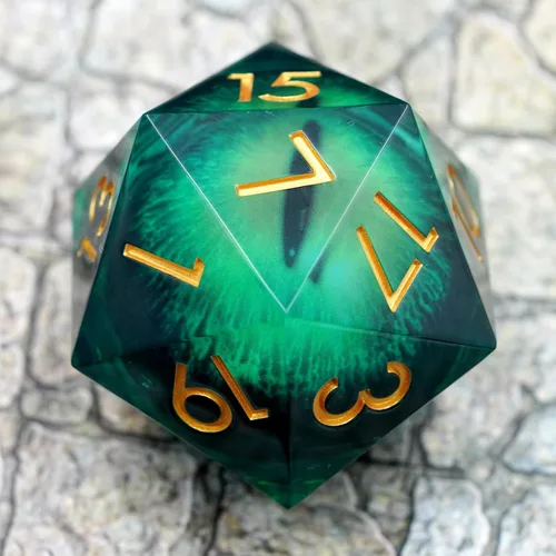 Vista 12 de Liquid Core - Dados gigantes de 1.97 pulgadas, dados de mazmorras y dragones hechos a mano con caja de regalo. RPG poliédrico D20 de 1.969 in
