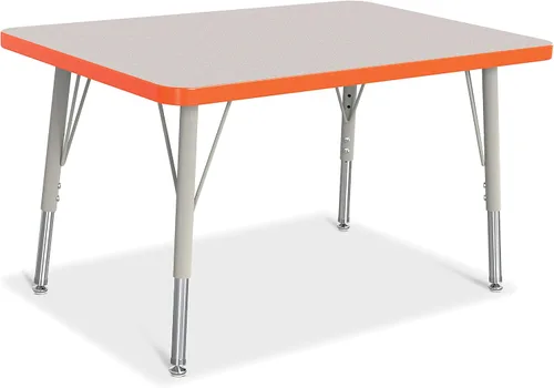 Vista 28 de Berries Mesa rectangular para actividades, altura E, Gris/Negro/Negro, 1
