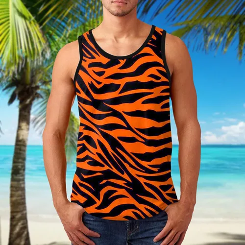 Vista 5 de EELHOE Muscle Tank Tops For Men Slim-Fit Lightweight Fashionable Casual Stretchy Sleeveless Shirt Stylish Summer Vest