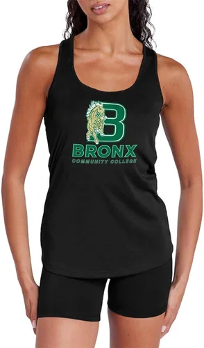 Vista 276 de Camiseta deportiva sin mangas oficial de NCAA Collegiate para mujer, con espalda cruzada, colección con logotipo primario