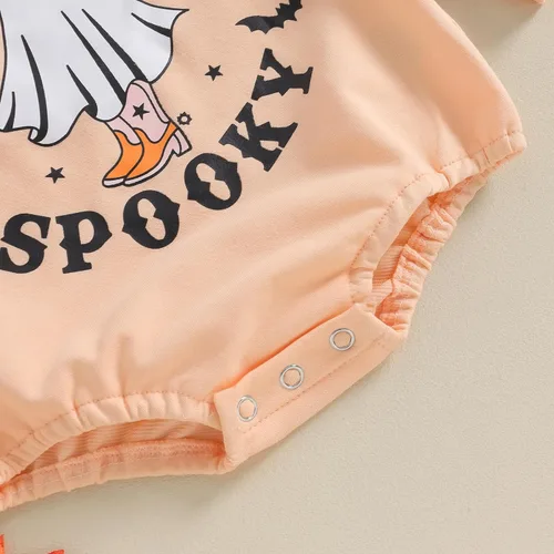 Vista 80 de Adobabirl Traje de Halloween para bebé, sudadera de fantasma, calabaza, mameluco, suéter de gran tamaño, lindo para otoño e invierno