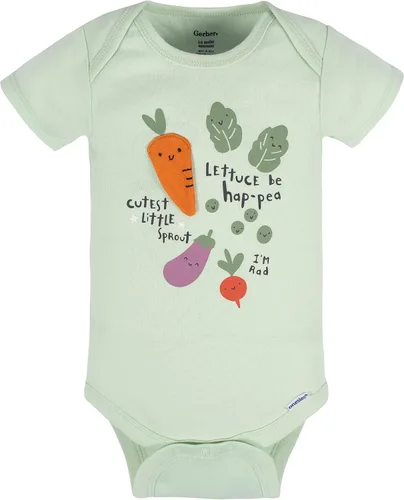 Vista 2 de Gerber - Mameluco de manga corta unisex para bebé, paquete de 8