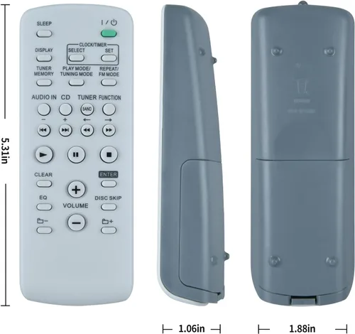 Vista 5 de ZWP RM-SC55 Control remoto de repuesto para Sony Mini Hi-Fi Component System HCD-HPR90 HCD-EC77 HCD-GX99 HCD-EC68 MHC-EC77 CMT-HPR90 MHC-EC55