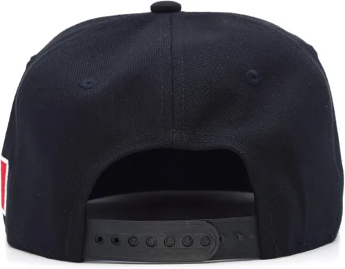 Vista 4 de Gorra acrílica de béisbol de México con diseño de bandera 3D M Flat Bill México Todo negro