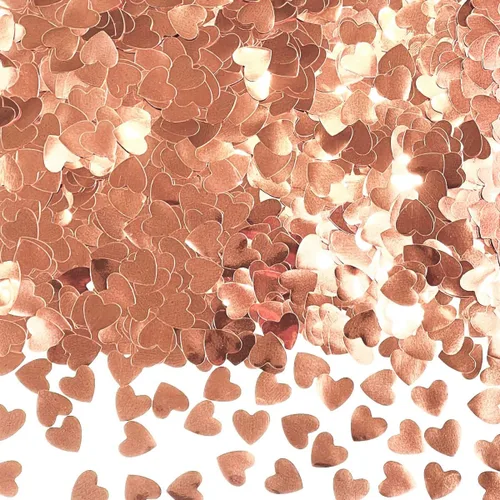 Vista 5 de Confeti de mesa de corazón burdeos – Confeti metálico en forma de corazón de papel de aluminio para el día de San Valentín, confeti de Mylar