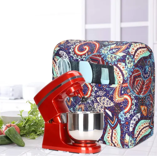 Vista 6 de Funda para batidora de cocina compatible con mezcladores Kitchenaid de 7 a 8 cuartos de galón, funda para batidora de pie con bolsillo, cubiertas